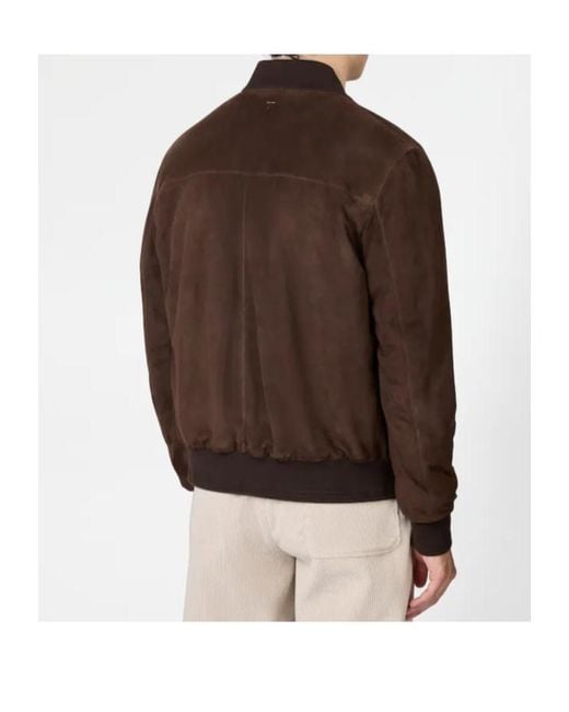 Tod's Brown Suede Bomber Jacket for men