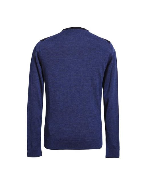 Armani Jeans Blue Logo Long-Sleeved T-Shirt for men