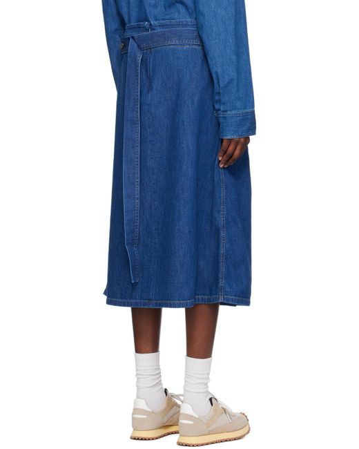 Studio Nicholson Blue Denim Skirt
