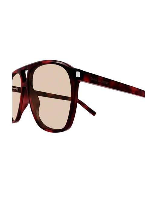 Saint Laurent Brown Eyewear Sl 596 Dune Aviator Sunglasses