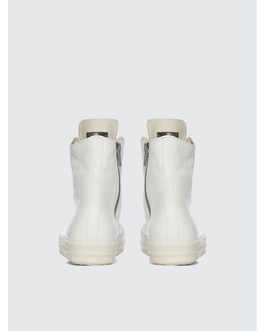 Rick Owens Natural Lace-Up Ankle Boots for men