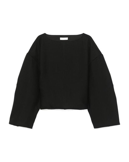 Entire studios Black Wide-Leg Boat Neck Jumper for men