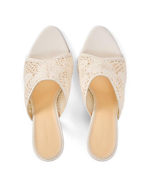 Magda Butrym White Crochet Heeled Mules