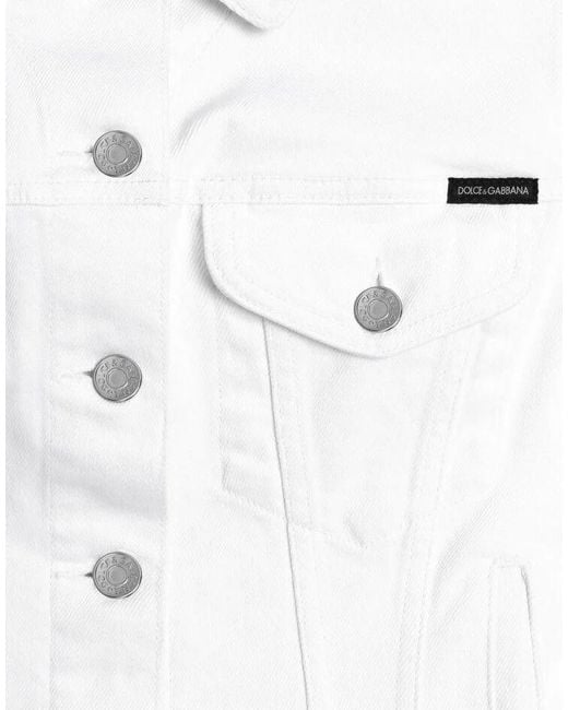 Dolce & Gabbana White Denim Jacket