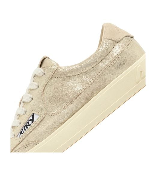 Autry Natural Windscape Laminated Low-Top Sneakers