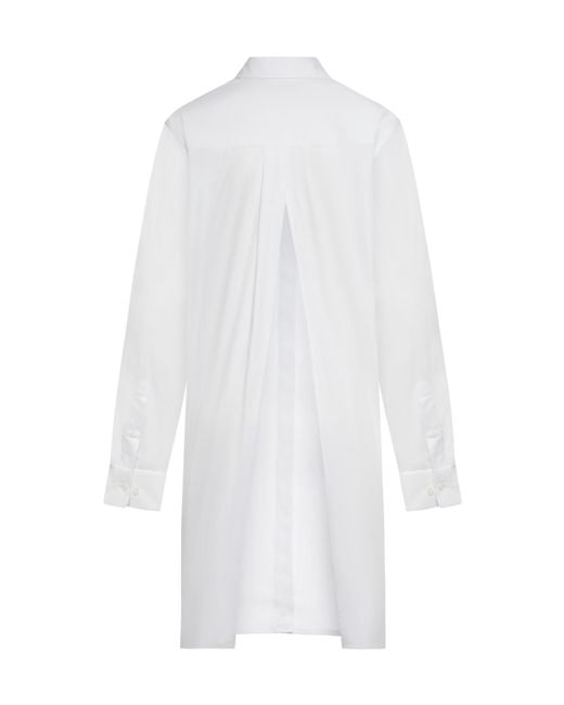 Dries Van Noten White Bow Detailed Cropped Shirt