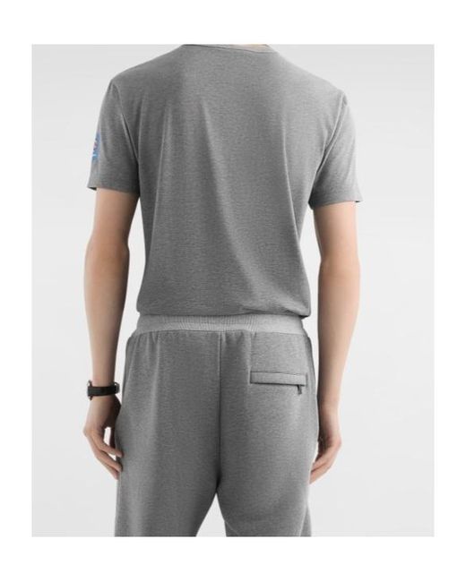 Dolce & Gabbana Gray Logo Printed Crewneck T-Shirt for men