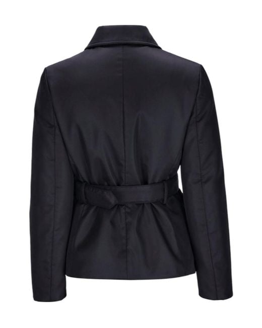 Prada Black Triangle-Logo Padded Jacket