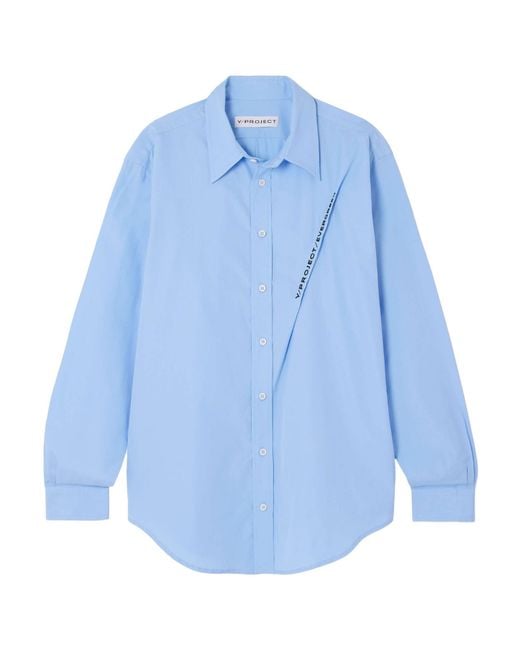 Y. Project Blue Long-Sleeved Shirt for men