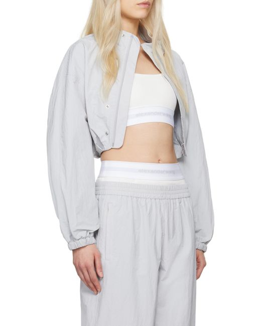 Alexander Wang Gray Bolero Track Jacket