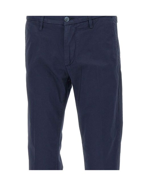 Re-hash Blue Belt-Loop Casual Pants for men