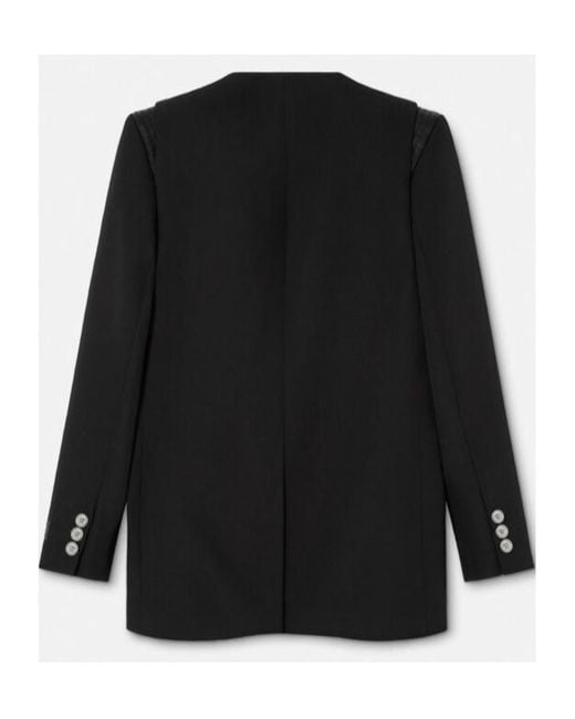 Versace Black Single-Breasted Tailored Blazer