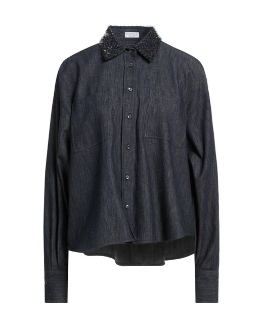 Brunello Cucinelli Blue Dark Denim Jacket