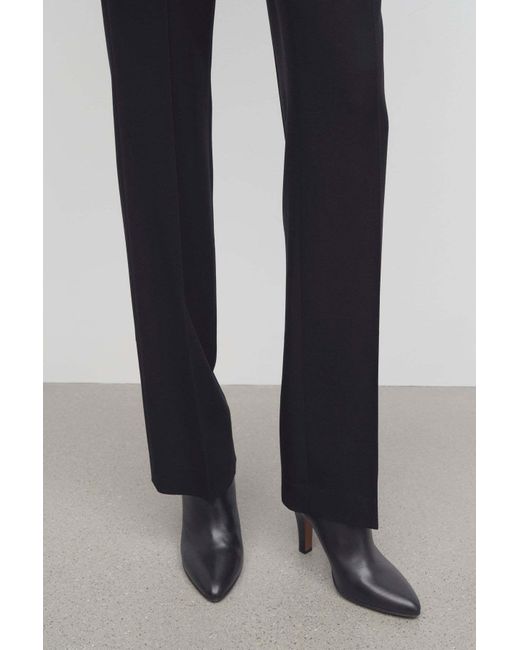 The Row Black Jesse Straight-Leg Tailored Cut Pants