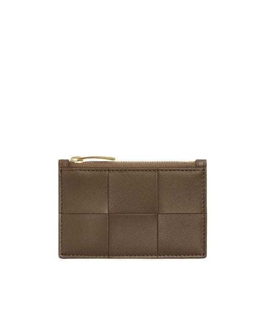 Bottega Veneta Brown Card Zipper Card Bag