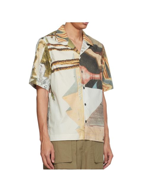 Paul Smith Natural Open Collar Shirt for men