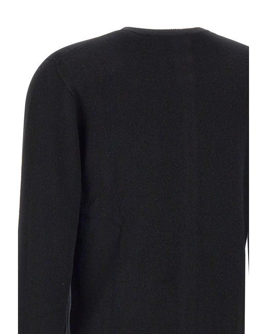 Blumarine Black Logo Embroidered Crewneck Cardigan