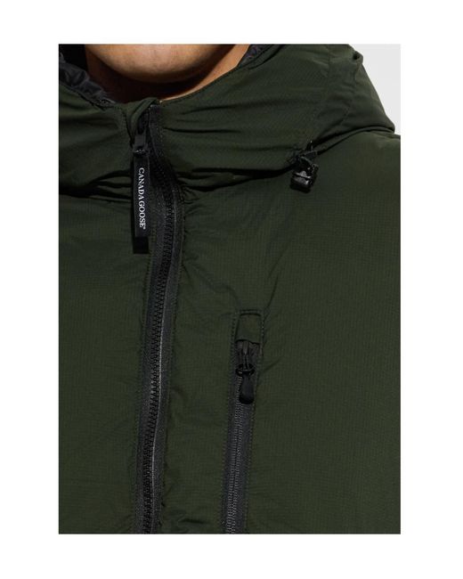 Canada Goose Green Lodge Hooded Down Jacket for men