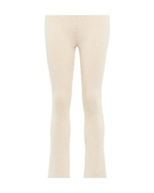 Magda Butrym Natural Crochet High-Rise Slim Pants