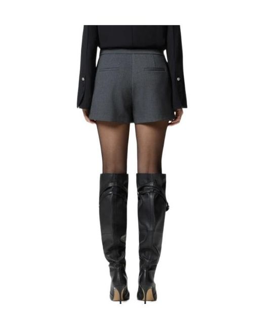 Pinko Black Skirt-Effect Shorts