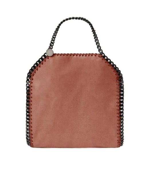 Stella McCartney Brown Chain-Trim Top Handle Bag