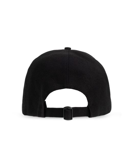 Moncler Black Graphic Baseball Cap for men