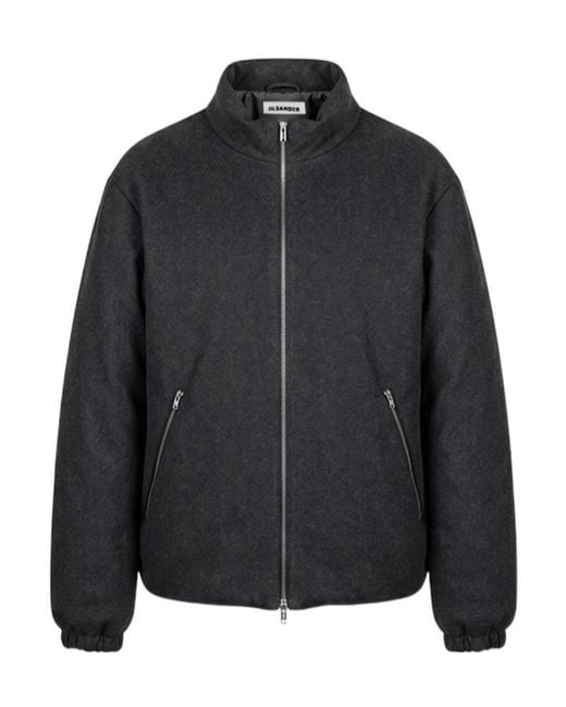 Jil Sander Black Long-Sleeved Casual Jacket for men