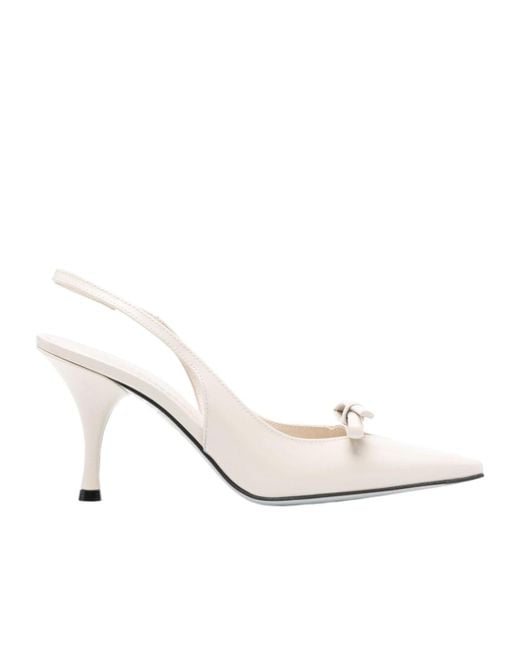 Roberto Festa White Pointed High Heel Sandals