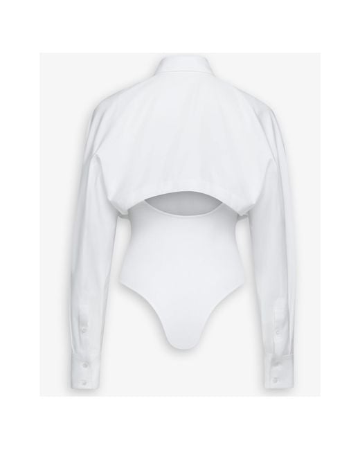 Alaïa White Long-Sleeved Jumpsuit