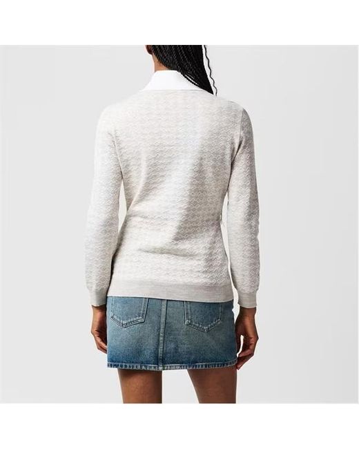 Givenchy White Polo Collar Sweater
