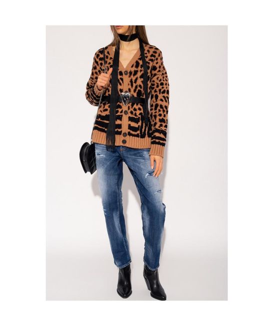 DSquared² Blue Distressed High-Waisted Jeans