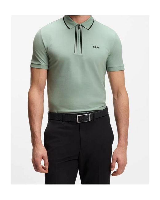 Boss Green Boss Zip Placket Polo Shirt for men