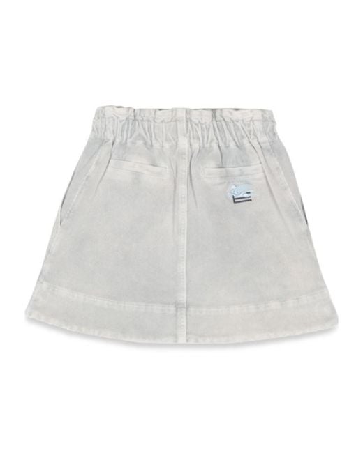 Etro White Textured Fabric Skirts
