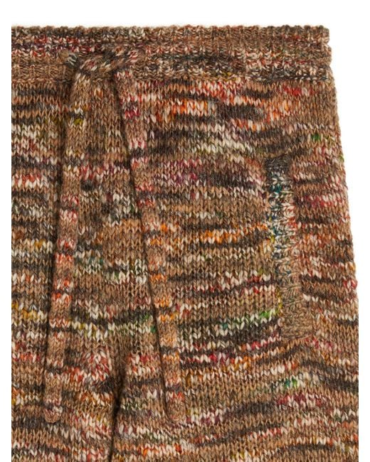 Alanui Brown Grunge Beat Shorts for men