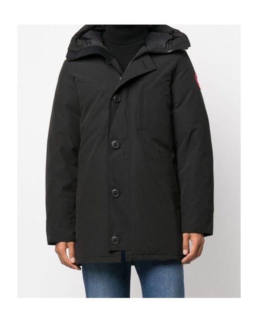 Canada Goose Black Logo Patch Coat for men