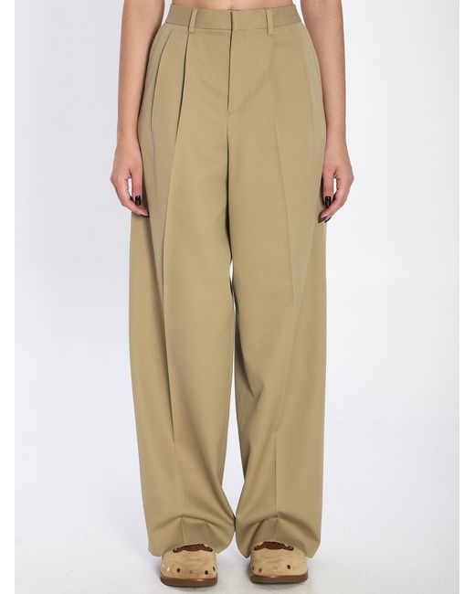 Céline Natural Pleated Trousers
