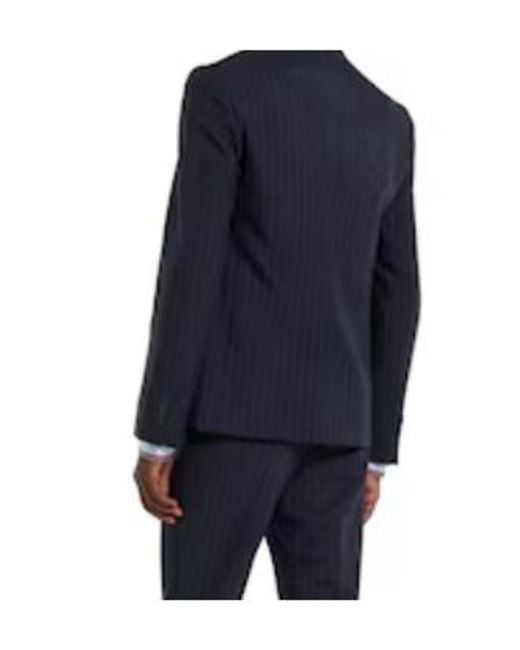 Gucci Blue Single-Breast Pinstripe Wool Jacket for men