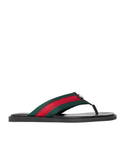 Gucci Multicolor Logo Flip-Flops for men