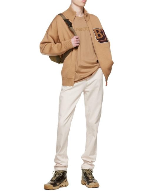 Burberry Natural Logo Printed Crewneck T-Shirt for men