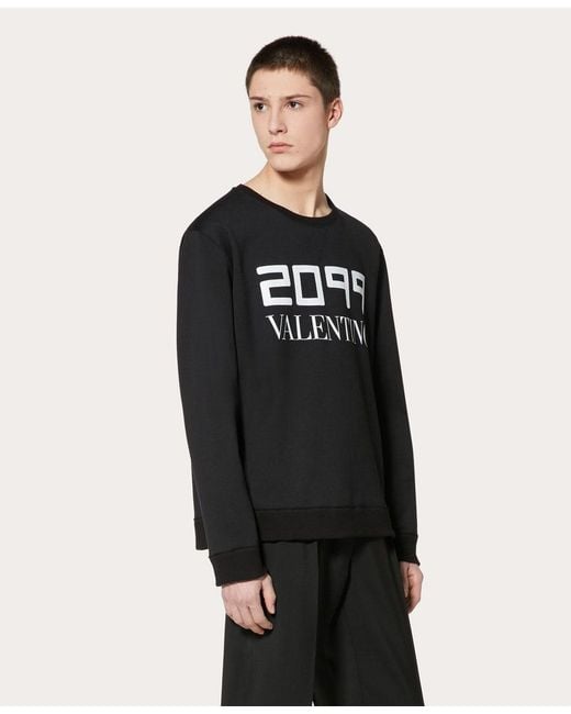 Valentino Black 2099 Logo Printed Sweatshirt for men
