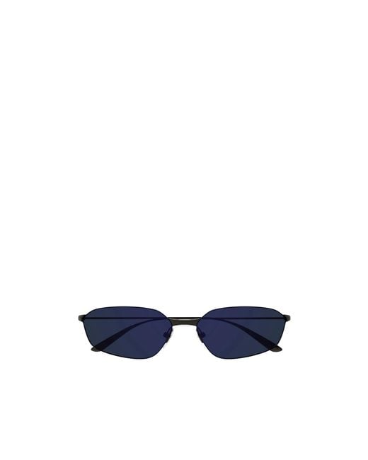 Balenciaga Blue Eyewear Rectangular Frame Sunglasses for men