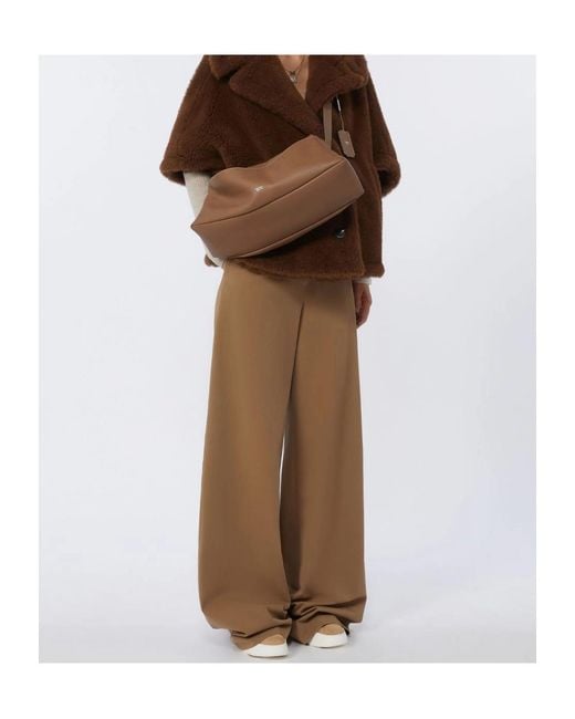 Max Mara Brown Medium Leather Shoulder Bag