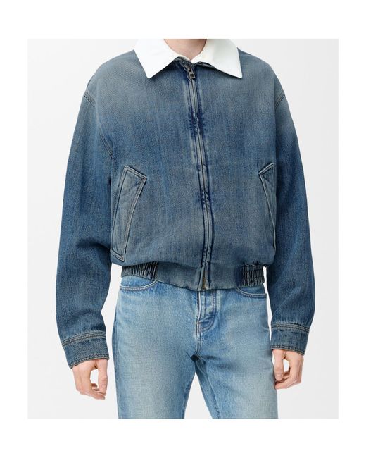 Loewe Blue Zip-Up Jacket for men