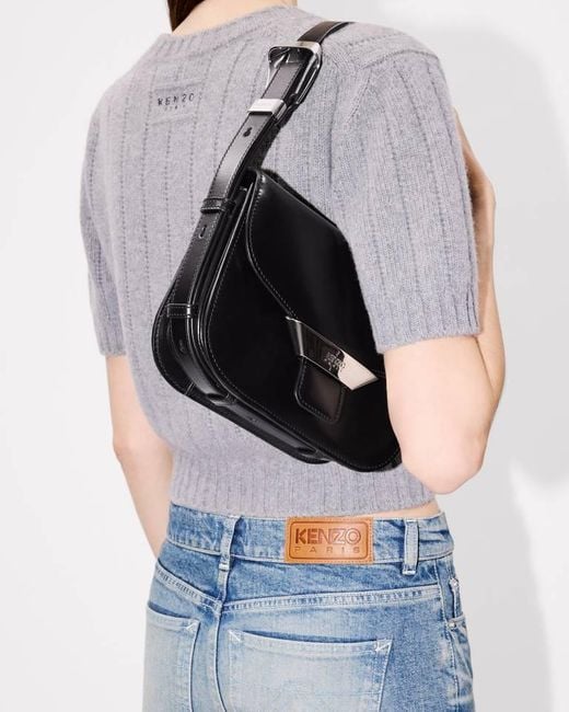 KENZO Black Ribbon' Leather Bag
