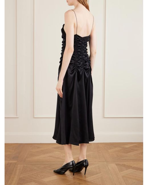 Khaite Black Raina's Pleated Dress