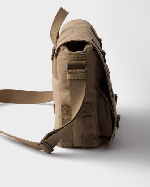 Prada Brown Canvas Shoulder Bag for men