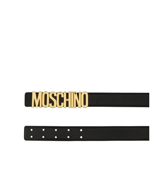 Moschino White Logo Lettering Belt for men