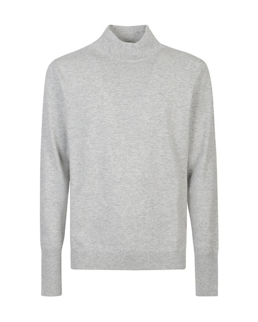 Ballantyne Gray Mock-Neck Knitted Jumper for men