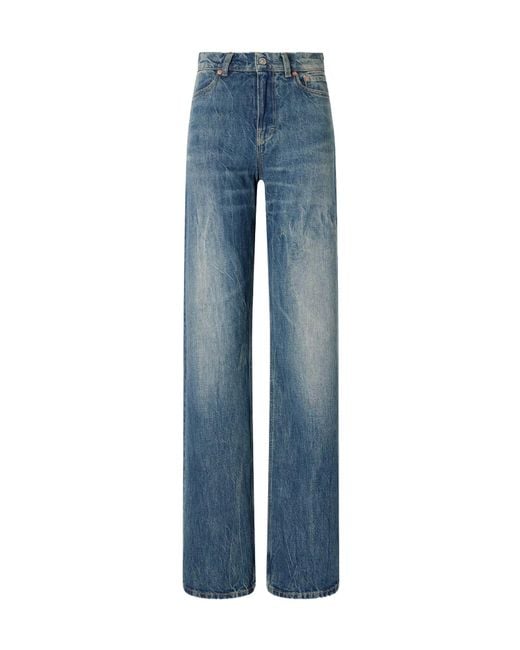 Our Legacy Blue Wata Mid-Rise Straight-Leg Jeans