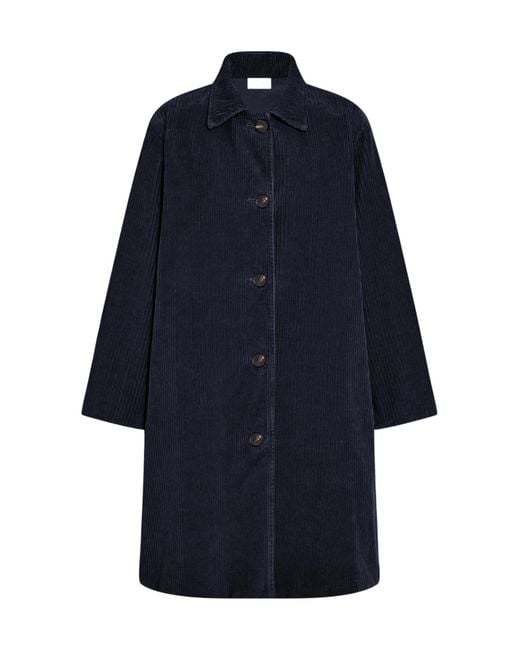 The Row Blue Long-Sleeved Coat